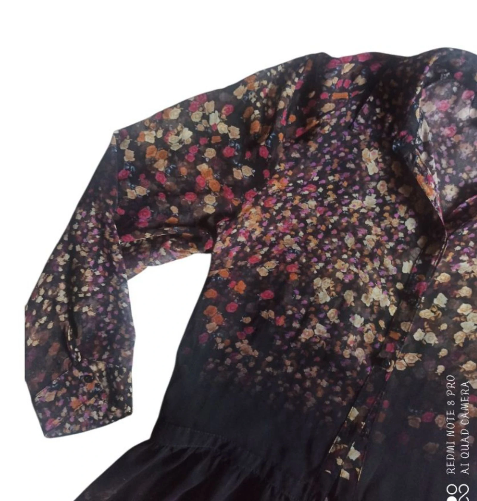 Vestido camisero kimono floral – photo 5